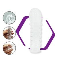 Capa Peniana Texturizada Em Silicone Com Estimulador De Extensora - Sexy Import Sex Shop Produtos Adultos