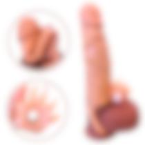 Capa Peniana Vibrador Com Anel Macio E Flexível Texturizada