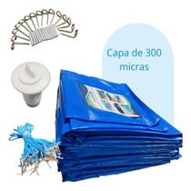 Capa Piscina 10 X 5 Térmica+Limpeza+Proteção Uv+Kit 10X5