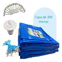 Capa Piscina 10,5x4,5 Térmica+limpeza+proteção Uv+kit