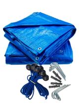 Capa Piscina 2,50 X 4,50 Azul 330 Micras - C/kit Instalação Capa Piscina 2,50 X 4,50 Azul 330 Micras - C/kit Instalação