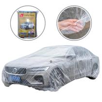Capa Plástica Protetora P/Carro Elástico Impermeável Tam P Capa Plástica Protetora P/Carro Elástico Impermeável Tam P