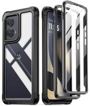 Capa Poetic Guardian para Motorola Moto Edge 2024 - Preta/Transparente