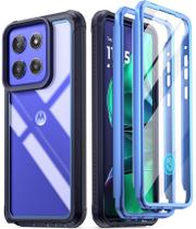 Capa Poetic Moto G Stylus 5G 2025 azul Clear Drop testada Capa Poetic Moto G Stylus 5G 2025 azul Clear Drop testada