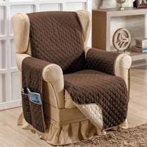 Capa Poltrona do Papai Protetor Dupla Face para Poltrona Matelado Com Bolso Capa Poltrona do Papai Protetor Dupla Face para Poltrona Matelado Com Bolso