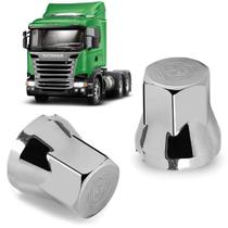 CAPA PORCA SCANIA UNIDADE 32mm COM LOGO CROMADO