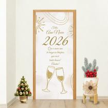 Capa Porta Ano Novo 2026 Decoração Festiva De Recomeço E Esperança Para Casa E Celebração