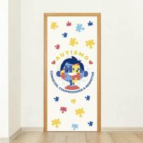 Capa Porta Autismo Conscientização Decoração Inclusiva Educativa Conhecer Compreender E Respeitar