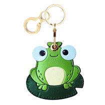 Capa porta-chaves de couro para Apple AirTag BORKUANA Frog Capa porta-chaves de couro para Apple AirTag BORKUANA Frog
