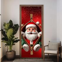 Capa Porta Papai Noel 3d Natal Decoração Criativa Festas