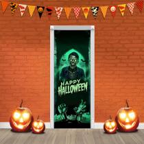 Capa Porta Para Decoração Halloween Festa Tecido 0,87x2,23 Md1 Capa Porta Para Decoração Halloween Festa Tecido 0,87x2,23 Md1
