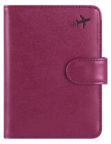 Capa porta-passaportes, carteira de couro com bloqueio de RFID PASCACOO Capa porta-passaportes, carteira de couro com bloqueio de RFID PASCACOO