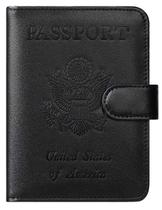 Capa Porta-Passaportes de Couro PASCACOO com Bloqueio RFID