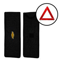 Capa Porta Triângulo de Sinalização Universal Carpete Grafite Bolsa Automotivo