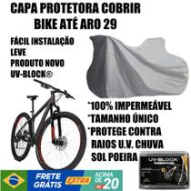 Capa Pra Bike Cobrir Bicicleta Aro 26 até 29 100% Impermeável Protege Sol Chuva Poeira Sujeira