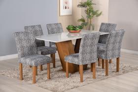 Capa Pra Cadeira Jantar Para Mesa 4 Lugares Estampado Malha Gel - Florenza Enxovais