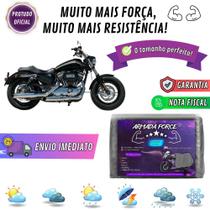 Capa Pra Moto HARLEY CUSTOM 1200 Sem Forro 100% Impermeável Armada Force Protege Sol Chuva Poeira Sem Forro Proteção Anti-UV