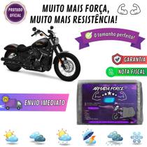 Capa Pra Moto HARLEY FAT BOB Sem Forro 100% Impermeável Armada Force Protege Sol Chuva Poeira Sem Forro Proteção Anti-UV Capa Pra Moto HARLEY FAT BOB Sem Forro 100% Impermeável Armada Force Protege Sol Chuva Poeira Sem Forro Proteção Anti-UV