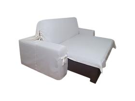 Capa pra Sofá Retrátil e Reclinável de até 2,65m em Gorgurão com Laços Ajustáveis