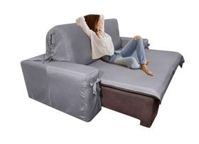 Capa pra Sofá Retrátil e Reclinável de até 3,25m em Gorgurão com Laços Ajustáveis