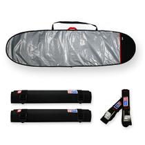 Capa Prancha Fun Refletiva 7'5-7'8 com Fita Rack e Espuma
