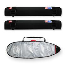 Capa Prancha Surf Refletiva 6'4 a 6'7 com Tubo Espuma 40cm