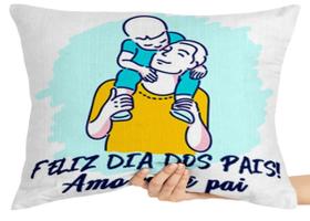 Capa Premium para Travesseiro ou Almofada feliz dia dos pais papai Capa Premium para Travesseiro ou Almofada feliz dia dos pais papai