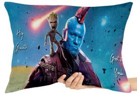 Capa Premium para Travesseiro ou Almofada guardioes da galaxia graveto groot yondu Capa Premium para Travesseiro ou Almofada guardioes da galaxia graveto groot yondu