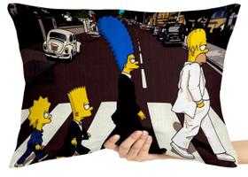 Capa Premium para Travesseiro ou Almofada simpsons beatles banda homer Capa Premium para Travesseiro ou Almofada simpsons beatles banda homer