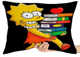 Capa Premium para Travesseiro ou Almofada simpsons lisa livros Capa Premium para Travesseiro ou Almofada simpsons lisa livros
