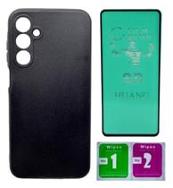 Capa Preta Aveludada Para Galaxy A25 + Pelicula Ceramica Capa Preta Aveludada Para Galaxy A25 + Pelicula Ceramica