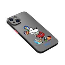 Capa Preta Fosca Disney Mickey Minnie Para iPhone 15 14 13 12 pro 11 XR X XS Max 8 7 SE 2022