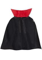 Capa Preta Infantil Com Gola Vermelha 99cm Capa Preta Infantil Com Gola Vermelha 99cm