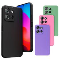 Capa Preta para Motorola Moto G56 5G Case Silicone Aveludada Capa Preta para Motorola Moto G56 5G Case Silicone Aveludada