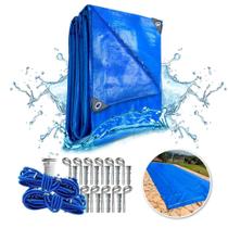 Capa Promocional para Piscina Azul 2,5x2 Metros + Kit Instalação Capa Promocional para Piscina Azul 2,5x2 Metros + Kit Instalação