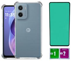 Capa Proteção Anti Impacto Para Moto G05 + Pelicula Ceramica