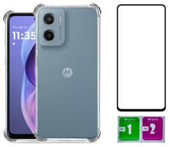 Capa Proteção Anti Impacto Para Moto G05 + Pelicula Vidro 3d