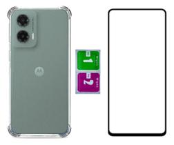 Capa Proteção Anti Impacto Para Moto G35 + Pelicula Vidro 3d