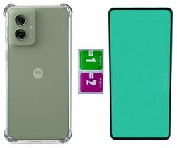 Capa Proteção Anti Impacto Para Moto G55 + Pelicula Ceramica