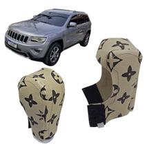 Capa Proteção Em Couro Manopla Câmbio Automático Jeep Cherokee 2014 2015 Capa Proteção Em Couro Manopla Câmbio Automático Jeep Cherokee 2014 2015