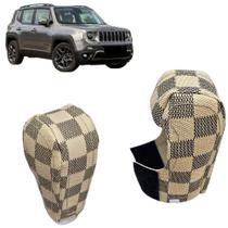 Capa Proteção Em Couro Manopla Câmbio Automático Jeep Renegade 2016 À 2025 Capa Proteção Em Couro Manopla Câmbio Automático Jeep Renegade 2016 À 2025