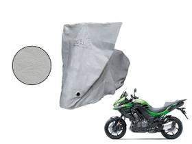 Capa Proteção Moto Kawasaki Versys Touring Cinza Capa Proteção Moto Kawasaki Versys Touring Cinza
