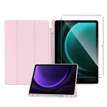 Capa proteção silicone para Galaxy Tab S9 - S9 Fe + Película