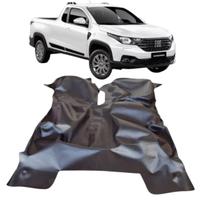 Capa Protetor De Assoalho Fiat Strada Cs 2021 Vinil Preto