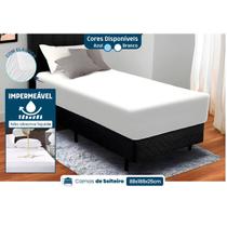 Capa Protetor de Colchão Anti-Ácaro Box Solteiro com Elástico Branco Proteção e Conforto