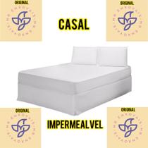 Capa Protetor De Colchão Casal Impermeável Padrão Com Elástico