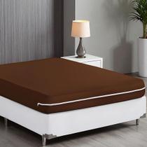 Capa Protetor de Colchão Casal Padrão Malha Gel Várias Cores