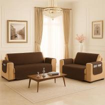 Capa Protetor de Sofá 3 e 2 Lugares Retratil Reclinavel com Porta Objeto Lateral Decorativo Capa Protetor de Sofá 3 e 2 Lugares Retratil Reclinavel com Porta Objeto Lateral Decorativo