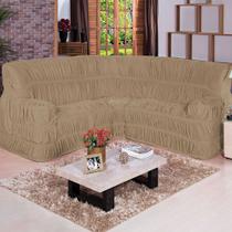 Capa Protetor de Sofá de Canto Dodigo Tecido Malha Gel Elásticada 01 Peça