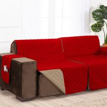 Capa Protetor de Sofa Retratil Assento 2,40 m Porta Controle Várias Cores